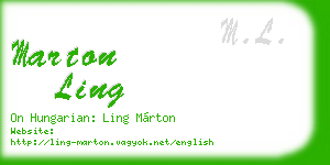 marton ling business card